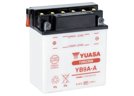 Μπαταρία μοτοσυκλετών YUASA Yumicron YB9A-A - 12V 9 (10HR) - 124 CCA (EN) εκκίνησης