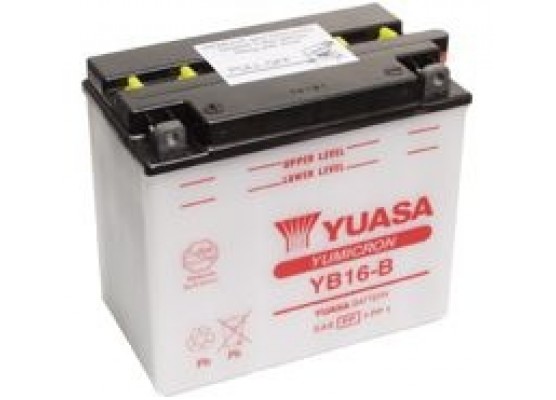 Μπαταρία μοτοσυκλετών YUASA Yumicron YB16-B - 12V 19 (10HR) - 240 CCA (EN) εκκίνησης