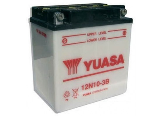 Μπαταρία μοτοσυκλετών YUASA Conventional 12N10-3B - 12V 10 (10HR) - 103 CCA (EN) εκκίνησης