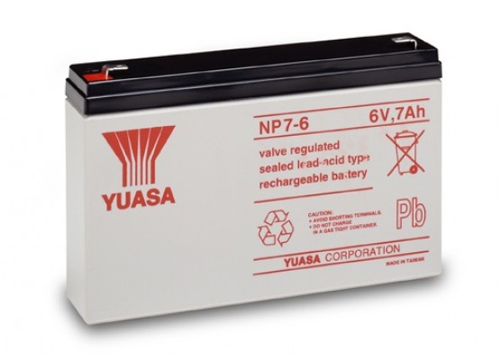 Μπαταρία YUASA NP7-6 VRLA - AGM τεχνολογίας - 6V 7Ah 