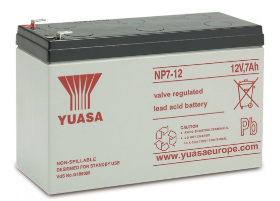 Μπαταρία YUASA NP7-12 VRLA - AGM τεχνολογίας - 12V 7Ah 