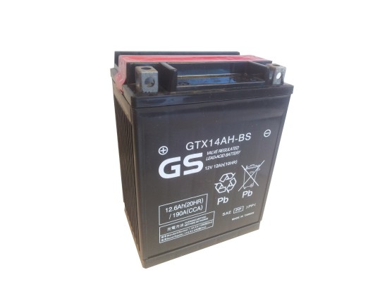 Μπαταρία μοτοσυκλετών GS GTX14AH-BS High Performance Maintenance Free GTX14H-BS -12V 12 Ah(10HR) - 240 CCA(EN) εκκίνησης