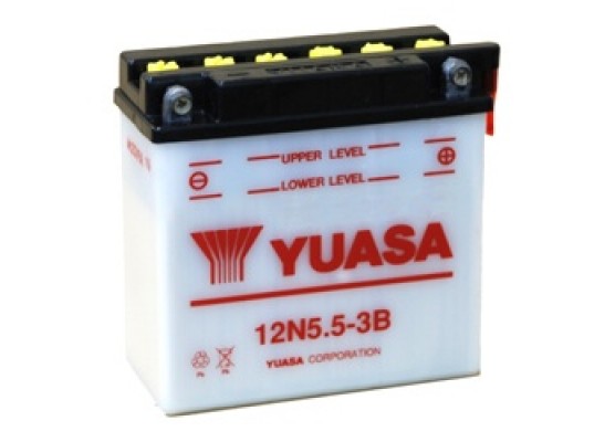 Μπαταρία μοτοσυκλετών YUASA Conventional 12N5.5-3B - 12V 5.5 (10HR) - 60 CCA (EN) εκκίνησης