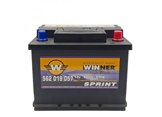 Μπαταρία κλειστού τύπου Winner Sprint 562 019 057 - 12V 62Ah - 570CCA(EN) εκκίνησης