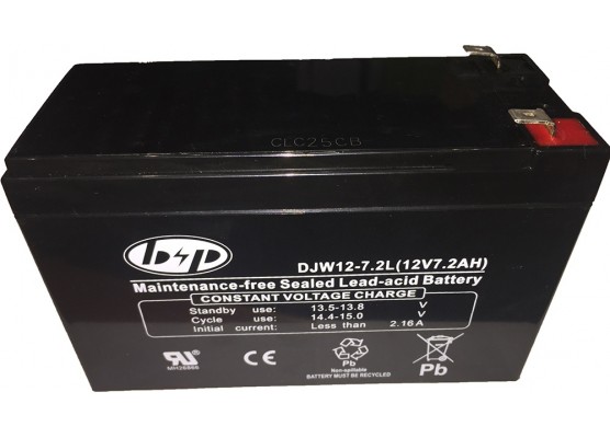  Μπαταρία B&P DJW 12-7.2L VRLA - AGM τεχνολογίας - 12V 7.2Ah (C20)