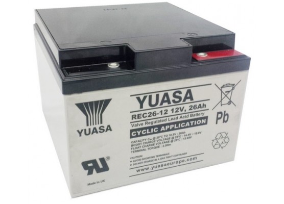 Μπαταρία YUASA REC26-12 VRLA - AGM τεχνολογίας - 12V 26Ah