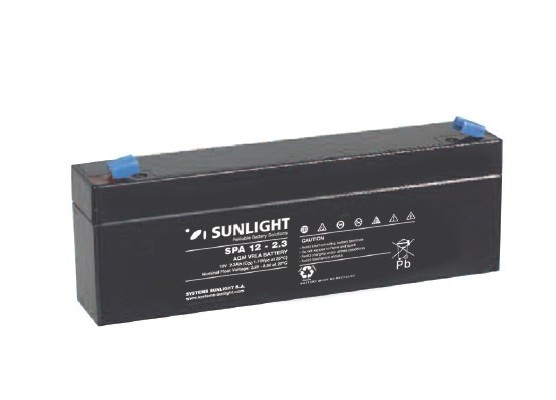 Μπαταρία Sunlight SPA12-2.3 VRLA - AGM τεχνολογίας - 12V 2.3Ah (C20)