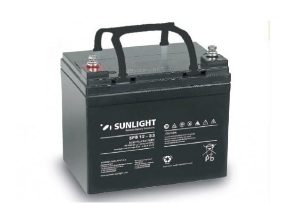 Μπαταρία Sunlight SPB12-33 VRLA - AGM τεχνολογίας - 12V 33Ah (C10)
