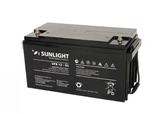 Μπαταρία Sunlight SPB12-65 VRLA - AGM τεχνολογίας - 12V 65Ah (C10)