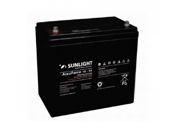 Μπαταρία Sunlight Accuforce12-55 VRLA - AGM τεχνολογίας 12V - 55Ah (C10)