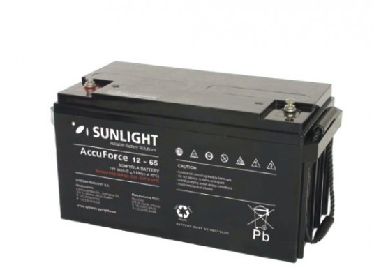 Μπαταρία Sunlight Accuforce12-65 VRLA - AGM τεχνολογίας 12V - 65Ah (C10)