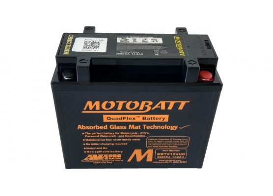 Μπαταρία μοτοσυκλετών MOTOBATT MBTX12UHD - 12V 14 (10HR)Ah - 200CCA εκκίνησης
