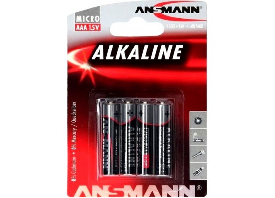 Αλκαλική μπαταρία Ansmann AAA LR3 1,5V (4 τεμ.)