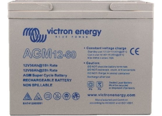 Μπαταρία VICTRON 12-60 VRLA - Super Cycle AGM τεχνολογίας - 12V 60Ah (C20)