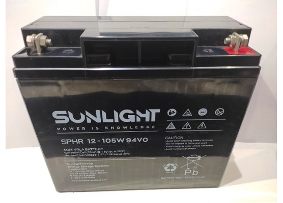 Μπαταρία Sunlight SPHR 12V-105W AGM High Rate 