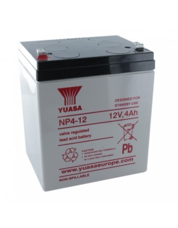 Μπαταρία YUASA NP4-12 VRLA - AGM τεχνολογίας - 12V 4Ah 