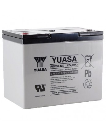  Μπαταρία YUASA REC80-12 VRLA - AGM τεχνολογίας - 12V 80Ah