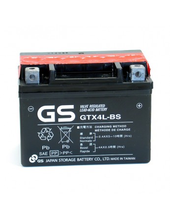 Μπαταρία μοτοσυκλετών GS Maintenance Free GTX4L-BS - 12V 3Ah (10HR) - 50 CCA(EN) εκκίνησης