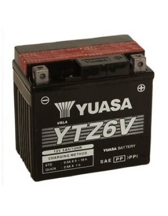Μπαταρία μοτοσυκλετών YUASA High Performance Maintenance Free YTZ6V -12V 5 (10HR)Ah - 90 CCA(EN) εκκίνησης
