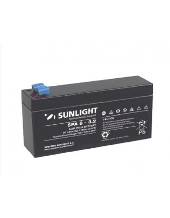 Μπαταρία Sunlight SPA8-3.2 VRLA - AGM τεχνολογίας - 8V 3.2Ah (C20)