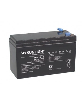Μπαταρία Sunlight SPA12-7 (F1) VRLA - AGM τεχνολογίας - 12V 7Ah (C20)