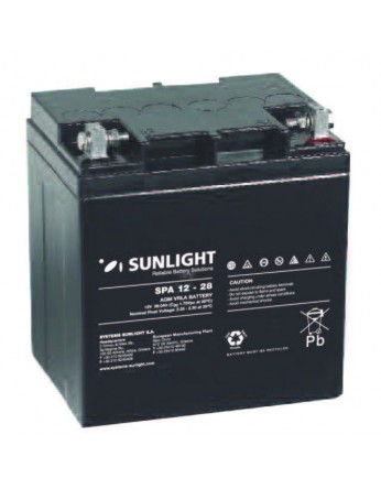 Μπαταρία Sunlight SPA12-28 VRLA - AGM τεχνολογίας - 12V 28Ah (C20)