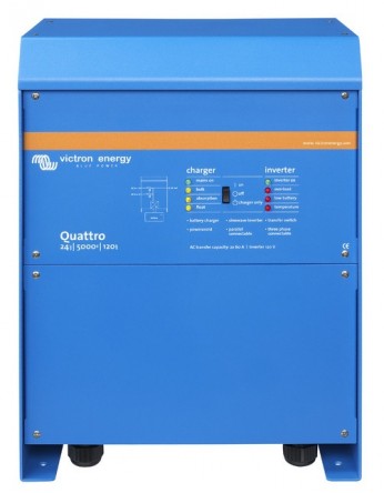 Μετατροπέας - inverter με φορτιστή DC-AC καθαρού ημιτόνου Victron Quattro 24/5000/120-100/100