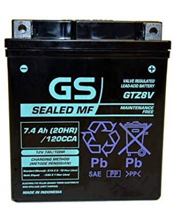 Μπαταρία μοτοσυκλετών GS AGM (factory activated) GTZ8V- 12V 7.4Ah (20HR) - 120 CCA(EN) εκκίνησης