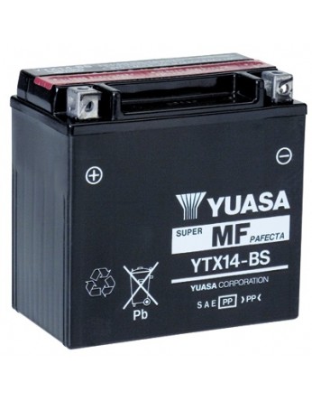 Μπαταρία μοτοσυκλετών YUASA Maintenance Free YTX14-BS - 12V 12 (10HR)Ah - 200 CCA(EN) εκκίνησης 