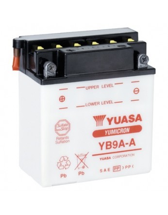 Μπαταρία μοτοσυκλετών YUASA Yumicron YB9A-A - 12V 9 (10HR) - 124 CCA (EN) εκκίνησης