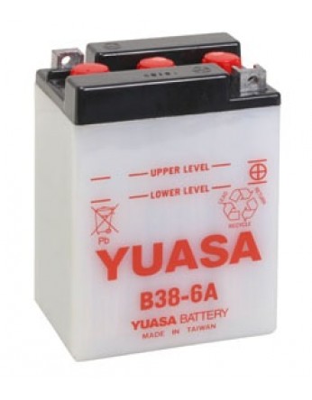 Μπαταρία μοτοσυκλετών YUASA Conventional B38-6A - 6V 13 (10HR) 