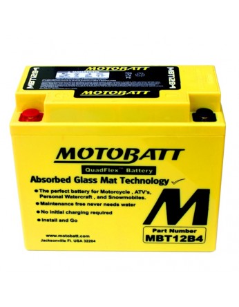 Μπαταρία μοτοσυκλετών MOTOBATT MBT12B4 - 12V 11 (10HR)Ah - 175CCA εκκίνησης