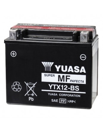 Μπαταρία μοτοσυκλετών YUASA Maintenance Free YTX12-BS - 12V 10.5 (20HR)Ah - 180 CCA(EN) εκκίνησης 