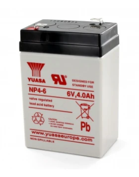 Μπαταρία YUASA NP4-6 VRLA - AGM 6V 4Ah