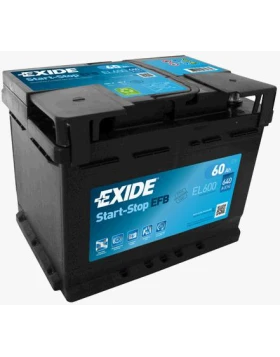 Μπαταρία EXIDE EFB Start & Stop EL600 12V 60Ah 640CCA A(EN)