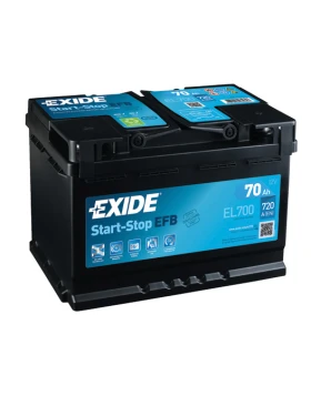 Μπαταρία EXIDE EFB Start & Stop EL700 12V 70Ah 720CCA A(EN)