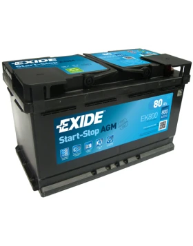 Μπαταρία EXIDE AGM Start & Stop EK800 12V 80Ah 800CCA A(EN)