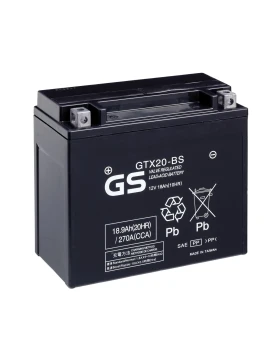 Μπαταρία GS AGM GTX20-BS 12V 18Ah (10HR) 270CCA (EN)