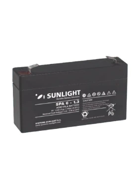 Μπαταρία SUNLIGHT SPA6-1.3 6V 1.3Ah (C20) VRLA - AGM