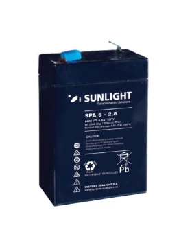 Μπαταρία SUNLIGHT SPA6-2.8 6V 2.8Ah (C20) VRLA - AGM