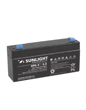 Μπαταρία SUNLIGHT SPA6-3.2 6V 3.2Ah (C20) VRLA - AGM