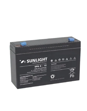 Μπαταρία SUNLIGHT SPA6-12 6V 12Ah (C20) VRLA - AGM