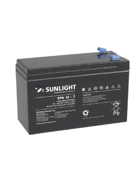Μπαταρία SUNLIGHT SPA12-7 (F1) 12V 7Ah (C20) VRLA - AGM