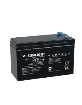 Μπαταρία SUNLIGHT SPA12-7.2 (F1) 12V 7Ah (C20) VRLA - AGM