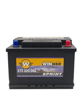 Μπαταρία WINNER Sprint 575 020 068 75Ah (C20) 680CCA (EN)