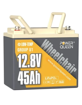 Μπαταρία αναπηρικού αμαξιδίου Power Queen LifePo4 12.8V 45Ah Group U1