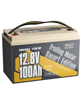 Μπαταρία λιθίου Power Queen LifePo4 12.8V 100Ah Smart Χαμηλής Θερμοκρασίας 