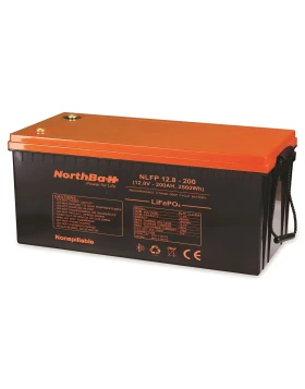 NORTHBATT NLFP 12.8V 200Ah 2560Wh LifePo4 battery with Bluetooth