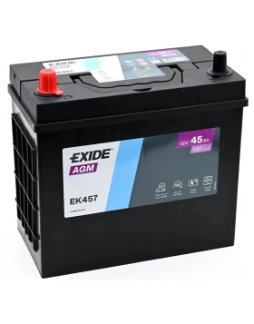Μπαταρία EXIDE AGM Start & Stop EK457 12V 45Ah 380CCA A(EN)