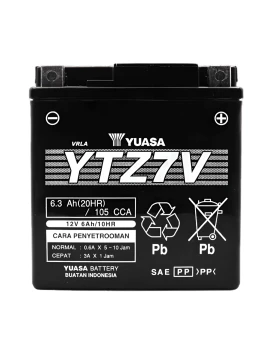 Μπαταρία YUASA YTZ7V 12V 6.3Ah C20 105A CCA